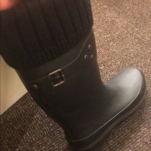 Black Rain Boots